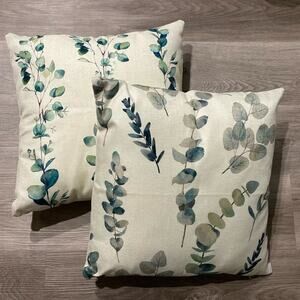 New Martha Stewart outdoor succulent eucalyptus weather resistant accent pillows